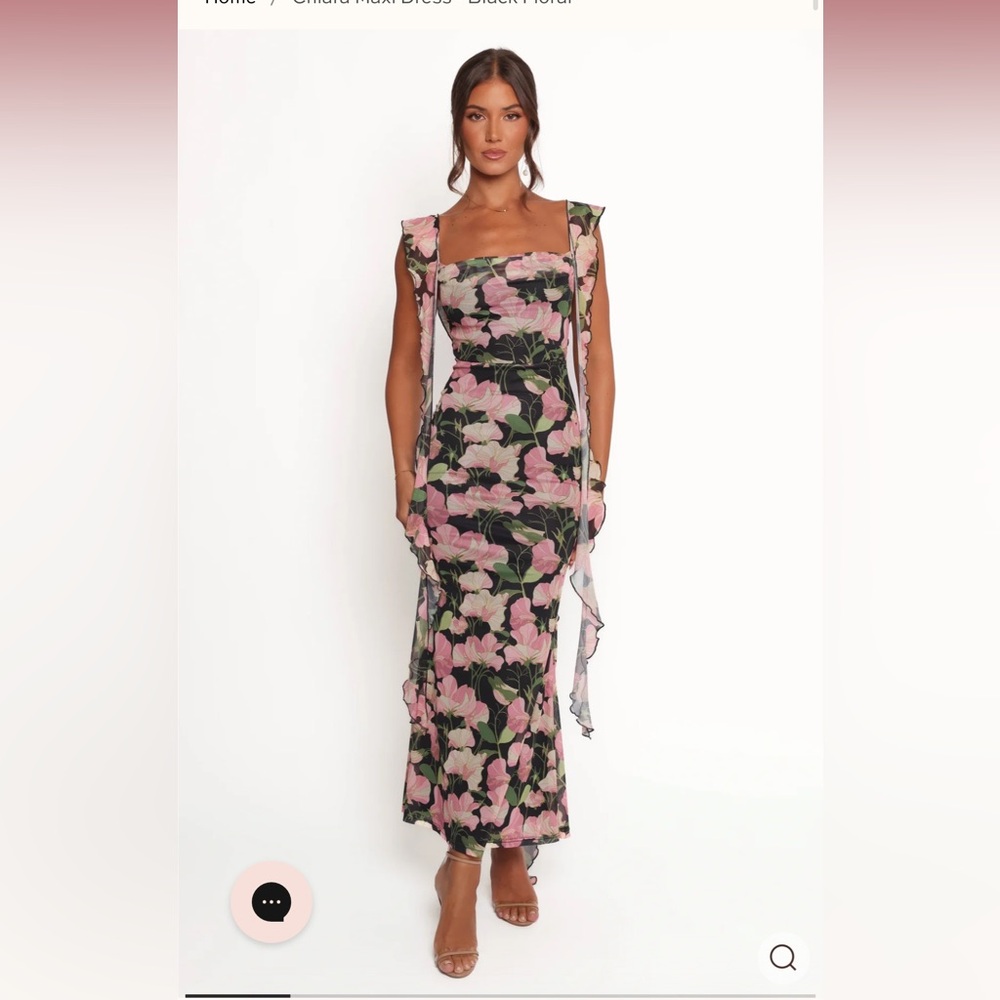 Petal & Pup “Chiara” dress size XS black floral